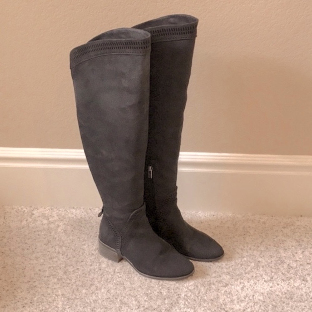 VINCE CAMUTO WIDE CALF KARINDA BLACK MAJICO OVER KNEE BOOT - Picture 2 of 16